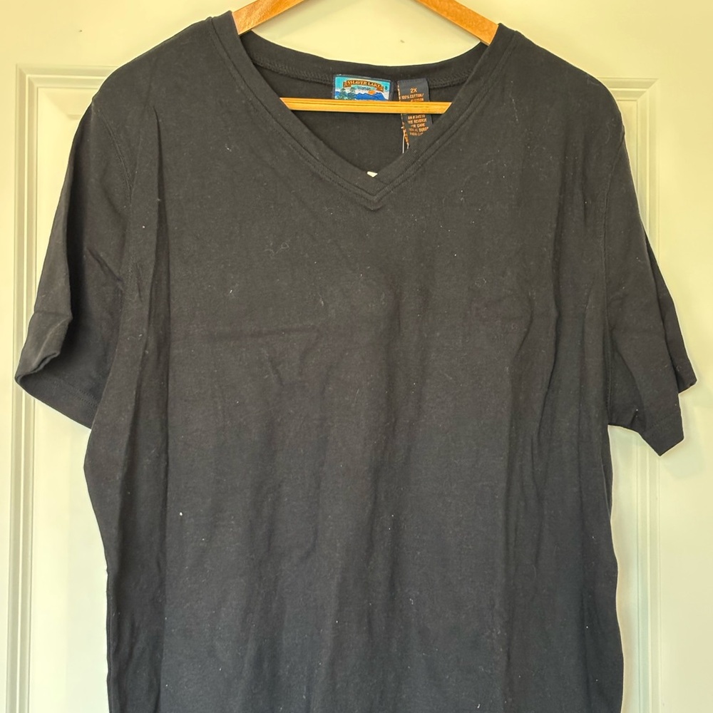 NWT Shaver Lake black T-shirt size 2X 100% cotton.